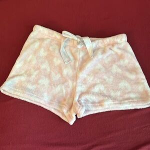 Pillow talk pink heart pajama shorts size large